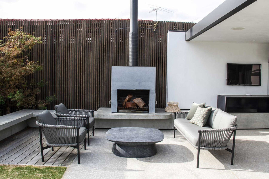 CATALAN LOUNGE CHAIR / GRANIT - DARK GREY - BLACK (INDOOR-OUTDOOR) - Green Design Gallery