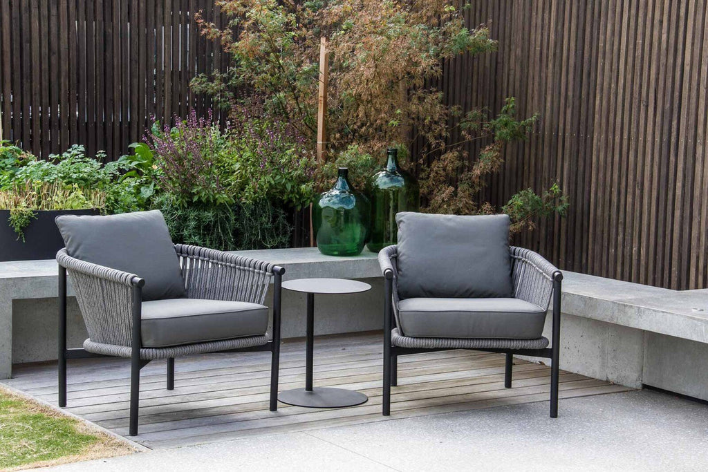 CATALAN LOUNGE CHAIR / GRANIT - DARK GREY - BLACK (INDOOR-OUTDOOR) - Green Design Gallery