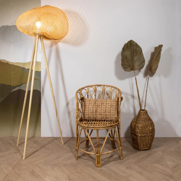 KATAVI ARMCHAIR +CUSHION | NATURAL RATTAN - Green Design Gallery