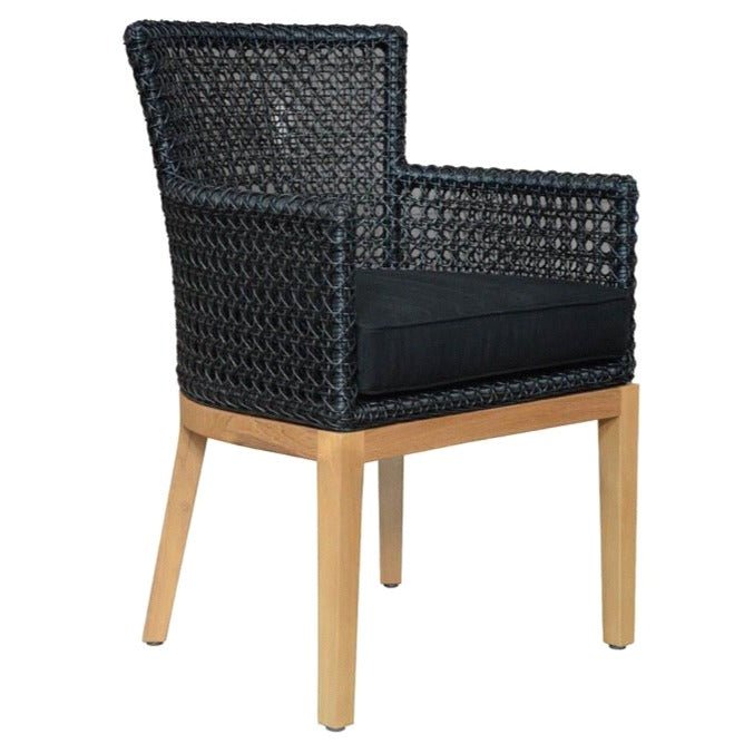 SATYRIKON DINING ARMCHAIR / BLACK (INDOORS-OUTDOORS) - Green Design Gallery